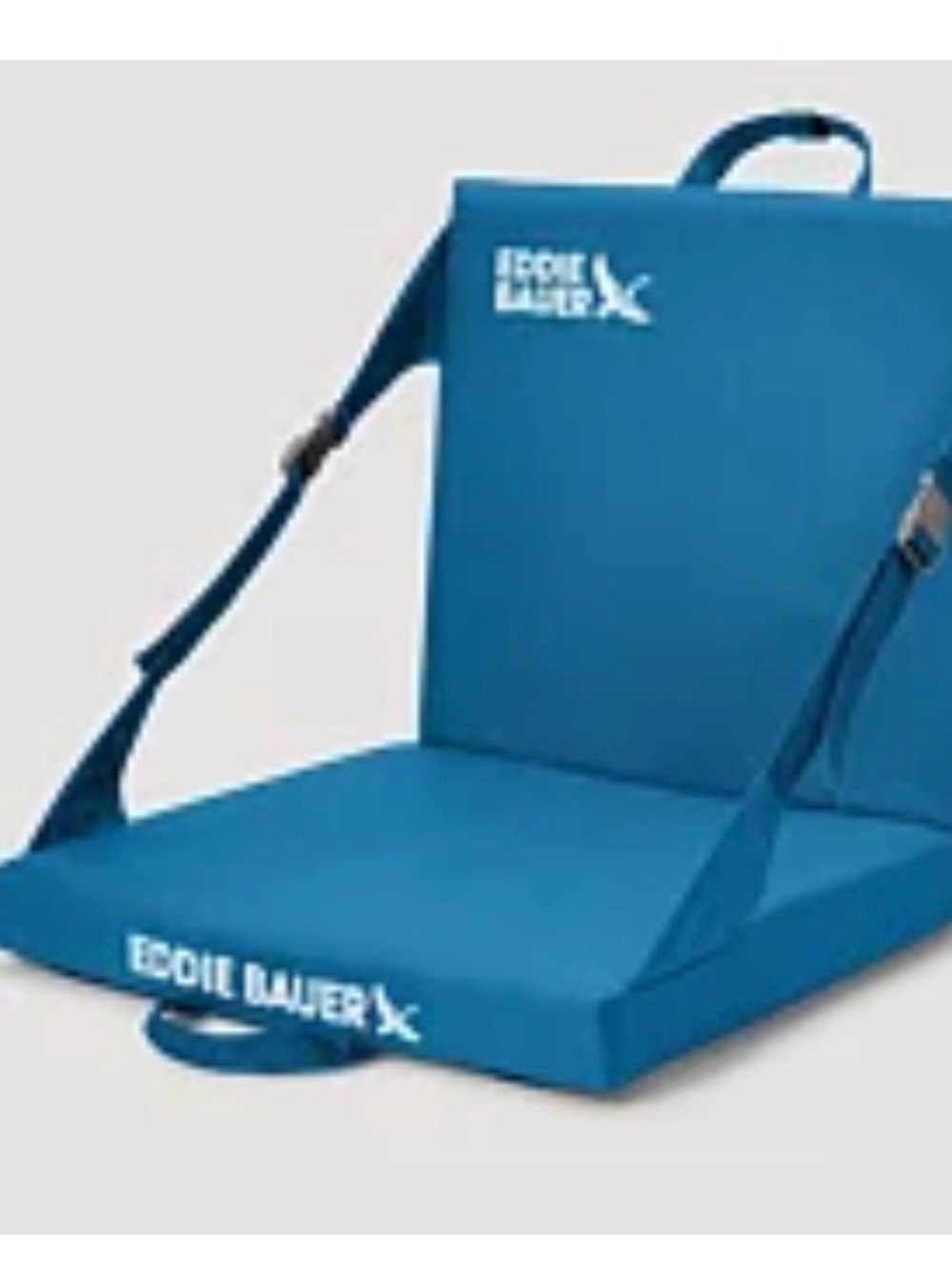 Eddie Bauer Teal Blue Padded Stadium Seat with Carry Straps